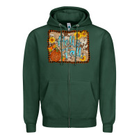Sports Green hello fall Zipper Hoodie - AdoDesignShop