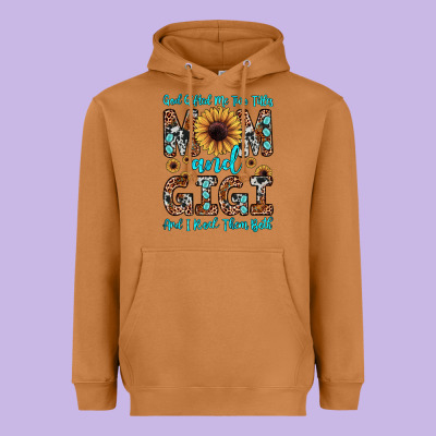 God Gifted Me Two Titles Mom And Gigi  And I Rock Them Both Heavyweight Hoodie Designed By Jahusdesignshop