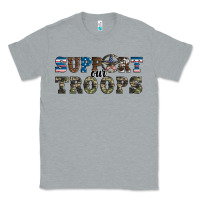 Heather Grey armed forces day support our troops Classic Tee - Artiststas