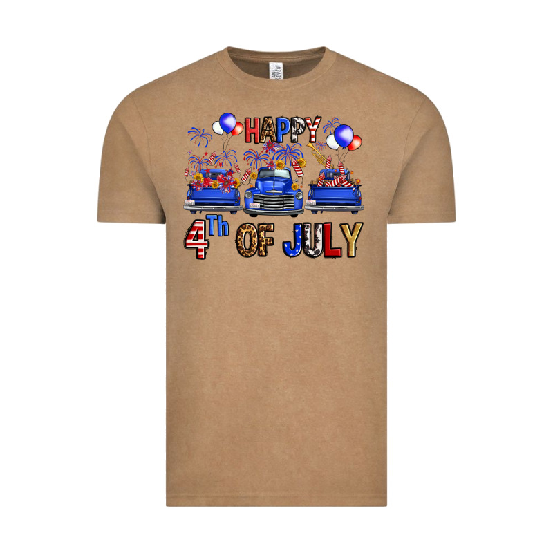 Western Truck Hello Fourth Of July America Vintage Tee by FaDigitalArtStudio | Teevron