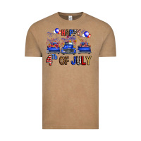 Vintage Coffee Western Truck Hello Fourth Of July America Vintage Tee - FaDigitalArtStudio
