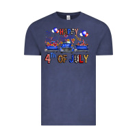 Vintage Denim Western Truck Hello Fourth Of July America Vintage Tee - FaDigitalArtStudio
