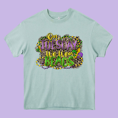 On Tuesday We Wear Beads Heavy Core Tee Designed By Cowgirlartshop