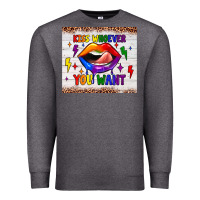 Charcoal Heather kiss whoever you want tumbler Premium Sweatshirt - JahusDesignShop