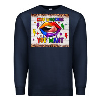 Navy kiss whoever you want tumbler Premium Sweatshirt - JahusDesignShop