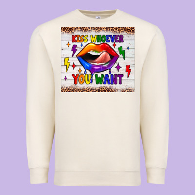 Kiss Whoever You Want Tumbler Premium Sweatshirt Designed By Jahusdesignshop