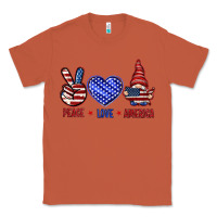 Copper Peace love America with gnome 4th of july Classic Tee - HowdyJamesFarm
