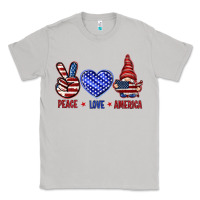Moon Dust Peace love America with gnome 4th of july Classic Tee - HowdyJamesFarm