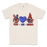 Natural Peace love America with gnome 4th of july Classic Tee - HowdyJamesFarm
