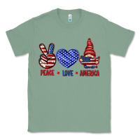 Sage Peace love America with gnome 4th of july Classic Tee - HowdyJamesFarm
