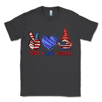 Smoke Peace love America with gnome 4th of july Classic Tee - HowdyJamesFarm