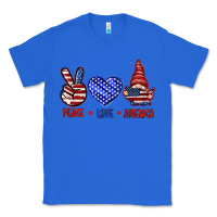 True Royal Peace love America with gnome 4th of july Classic Tee - HowdyJamesFarm