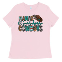 Bubblegum Pink mama's let your babies be cowboys Ladies Tee - OliviaCreatesArt