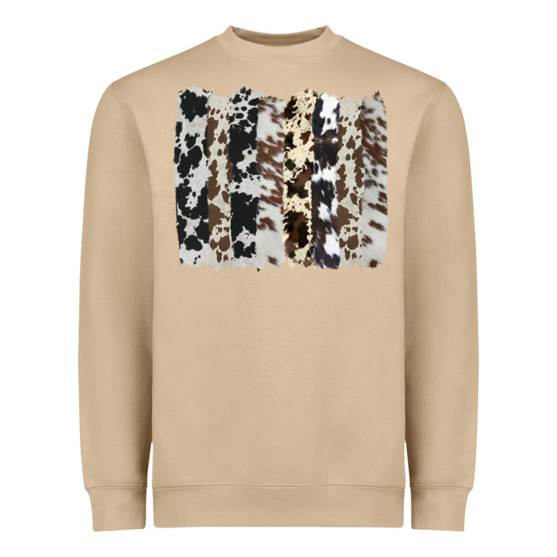 Cowhide Brushstroke Heavyweight Sweatshirt by AdoDesignShop | Teevron