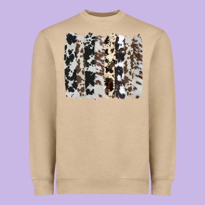 Cowhide Brushstroke Heavyweight Sweatshirt Designed By Adodesignshop