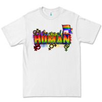 White We are all human Premium Tee - CowGirlArtShop