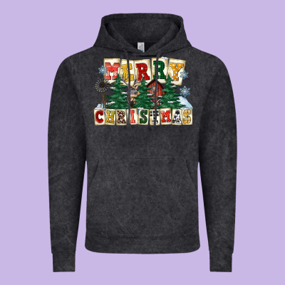 Merry Christmas Vintage Hoodie Designed By Fadigitalartstudio