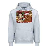 Heather Grey christmas heifer and highland cow with serape background Urban Hoodie - RanaPortraitStore