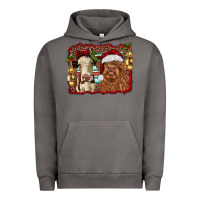 Pigment Tornado christmas heifer and highland cow with serape background Urban Hoodie - RanaPortraitStore