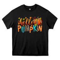 Black Hello pumpkin Heavy Core Tee - RanaPortraitStore