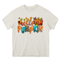 Cream Hello pumpkin Heavy Core Tee - RanaPortraitStore
