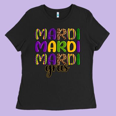 Mardi Mardi Mardi Gras Ladies Tee Designed By Oliviacreatesart