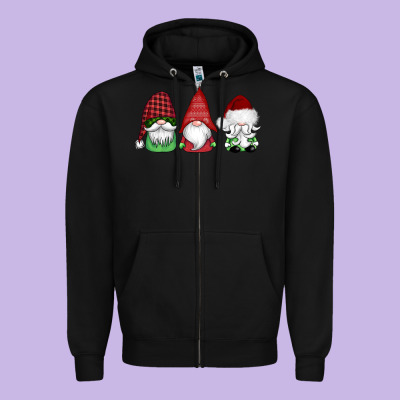 Christmas Gnomes Zipper Hoodie Designed By Adodesignshop