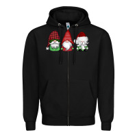 Black christmas gnomes Zipper Hoodie - AdoDesignShop