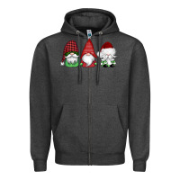 Charcoal Heather christmas gnomes Zipper Hoodie - AdoDesignShop