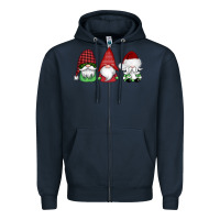 Navy christmas gnomes Zipper Hoodie - AdoDesignShop