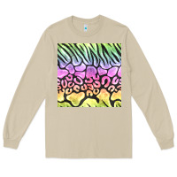 Mushroom neon rainbow safari seamless pattern Long Sleeve Tee - BundleAndBundleShop