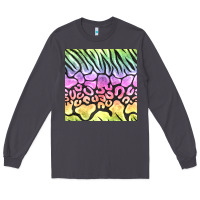 Smoke neon rainbow safari seamless pattern Long Sleeve Tee - BundleAndBundleShop