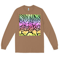 Toasted Coconut neon rainbow safari seamless pattern Long Sleeve Tee - BundleAndBundleShop