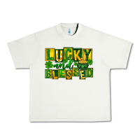 Pistachio Lucky and blessed St. Patricks Day Urban Heavy Tee - FaDigitalArtStudio
