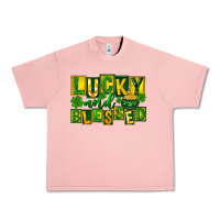 Salmon Lucky and blessed St. Patricks Day Urban Heavy Tee - FaDigitalArtStudio
