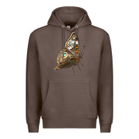 Coffee Flying Common Buckeye Butterfly Premium Hoodie - LillyAllenDesigns