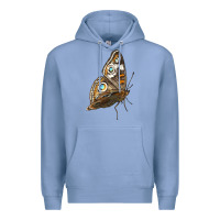 Colony Blue Flying Common Buckeye Butterfly Premium Hoodie - LillyAllenDesigns