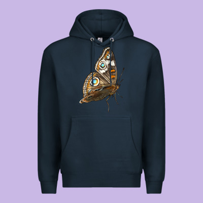 Flying Common Buckeye Butterfly Premium Hoodie Designed By Lillyallendesigns
