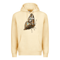 Pina Colada Flying Common Buckeye Butterfly Premium Hoodie - LillyAllenDesigns
