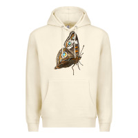 Sandshell Flying Common Buckeye Butterfly Premium Hoodie - LillyAllenDesigns