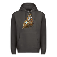 Smoke Flying Common Buckeye Butterfly Premium Hoodie - LillyAllenDesigns