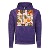 Cloud Purple fall heifer seamless pattern Vintage Hoodie - BundleAndBundleShop
