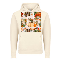 Vintage Artic fall heifer seamless pattern Vintage Hoodie - BundleAndBundleShop