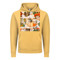 Vintage Mustard fall heifer seamless pattern Vintage Hoodie - BundleAndBundleShop