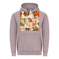 Vintage Zinc fall heifer seamless pattern Vintage Hoodie - BundleAndBundleShop