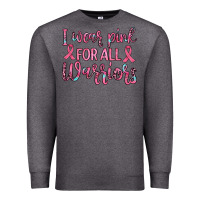 Charcoal Heather i wear pink for all warriors Premium Sweatshirt - JahusDesignShop