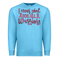 Ocean Blue i wear pink for all warriors Premium Sweatshirt - JahusDesignShop