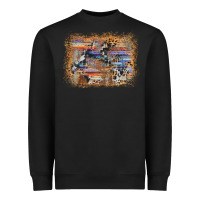 Black aztec leopard cowhide wood western background Heavyweight Sweatshirt - AdoDesignShop