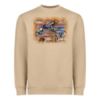 Mushroom aztec leopard cowhide wood western background Heavyweight Sweatshirt - AdoDesignShop