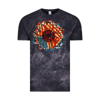 Cloud Black American Flag sunflower 4th of july Vintage Tee - FaDigitalArtStudio